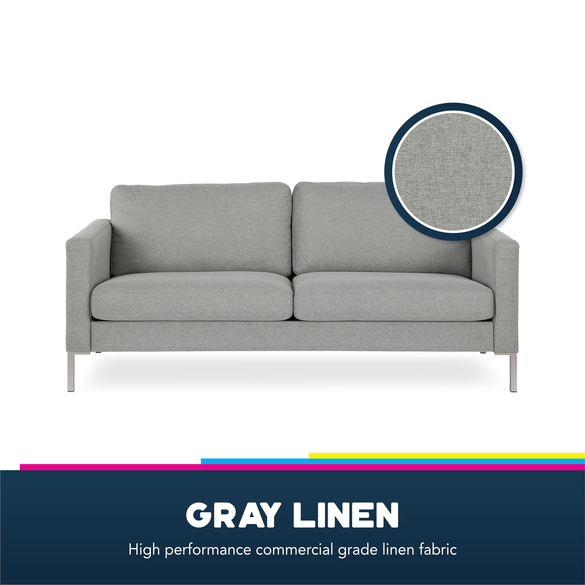 DHP Lexington Modern Sofa & Couch, Living Room Furniture, Gray Linen - image 7 of 15