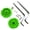 Green, variant on Ohmyroo Adjustable Bicycle Training Wheels For 12 To 20 Inch Bicycles Stable Balance Supports For Beginners