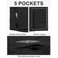 thumbnail image 6 of Little Donkey Andy Men's Packable Lightweight Waterproof Cycling Jacket, Convertible Quick Dry Running Jacket Windbreaker with Removable Sleeves and Hood, Black Size S, 6 of 7