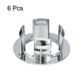 thumbnail image 3 of Uxcell 6 Pack 24mm Tapa de desbordamiento de fregadero anillo inserto en tapas redondas plateadas, 3 of 5