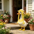 thumbnail image 6 of Eolstice Porch Goose Outfit, 23 Inch Large Goose Figurine Clothes with Straw Hat and Braid Wig, Summer Country Style Farmhouse Porch Goose Decor Accessories,Yellow, 6 of 9