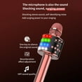 thumbnail image 2 of Wireless Microphone for Singing Recording with Colorful LED Lights Handheld BT Microphones Kids Karaoke Microphone Home KTV Player for Home Party Support Selfie Answer Calling, 2 of 8