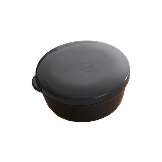 Caja de almacenamiento redonda Wosthever para esponja hogar hotel dormitorio baño limpieza de inodoro negro HA080560-04