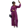 thumbnail image 1 of Palazzo Elegante de una Pieza con Blusa de Lazo y Pantalón Plisado para Mujer, 1 of 6