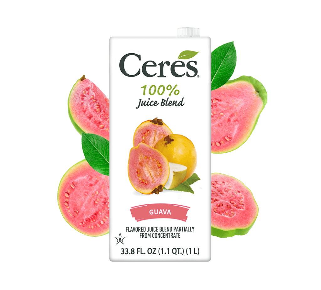 Pack of 12, Ceres 100% Guava Juice Blend, 33.8 fl oz