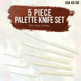 thumbnail image 2 of U.S. Art Supply 5-Piece Plastic Artist Spatula Palette Knife Set - Knives, Trowels, Use for Mixing, Spreading, Scratching, Applying Oil, Acrylic Paints on Painting Canvases, Spread Decorate Cake Icing, 2 of 6