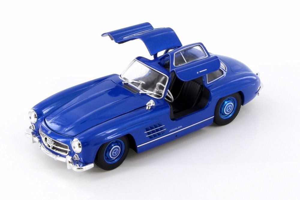Mercedes-Benz 300SL, Royal Blue - Welly 24064/4D - 1/24 Scale Diecast Model Toy Car (Brand New but NO BOX)