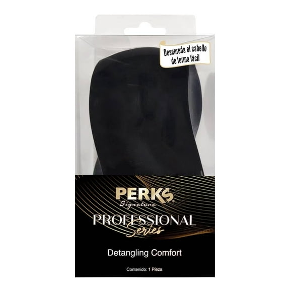 Cepillo para cabello PERKS Signature Professional Series Desenredante, negro