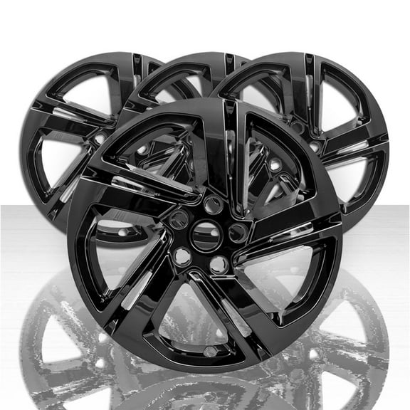 Set of 4 18" 5 Spoke Wheel Skins for 2018-2019 GMC Terrain SLE/SLT - Gloss Black