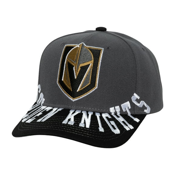 Men's Mitchell & Ness Gray/Black Vegas Golden Knights Underarch Two-Tone Pro Crown Snapback Hat