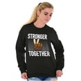 thumbnail image 4 of Stronger Together Peace Sign Equality Sweatshirt for Men or Women Brisco Brands S, 4 of 6