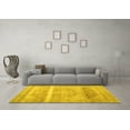 thumbnail image 3 of Ahgly Company Machine Washable Indoor Rectangle Abstract Yellow Contemporary Area Rugs, 8' x 10', 3 of 4