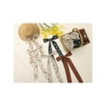 thumbnail image 5 of INSPIRE CHIC Floral Chiffon Scarves Square Skinny Long Neck Scarf Neckerchief Long-Dark Red 140x5cm, 5 of 7