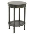 thumbnail image 3 of Decmode Farmhouse 28 inch wooden round accent table, Cream, 3 of 5