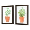 thumbnail image 3 of Crystal Art Gallery Contemporary Potted Plants Set of 2 Framed Glass Prints, Greens, 3 of 7