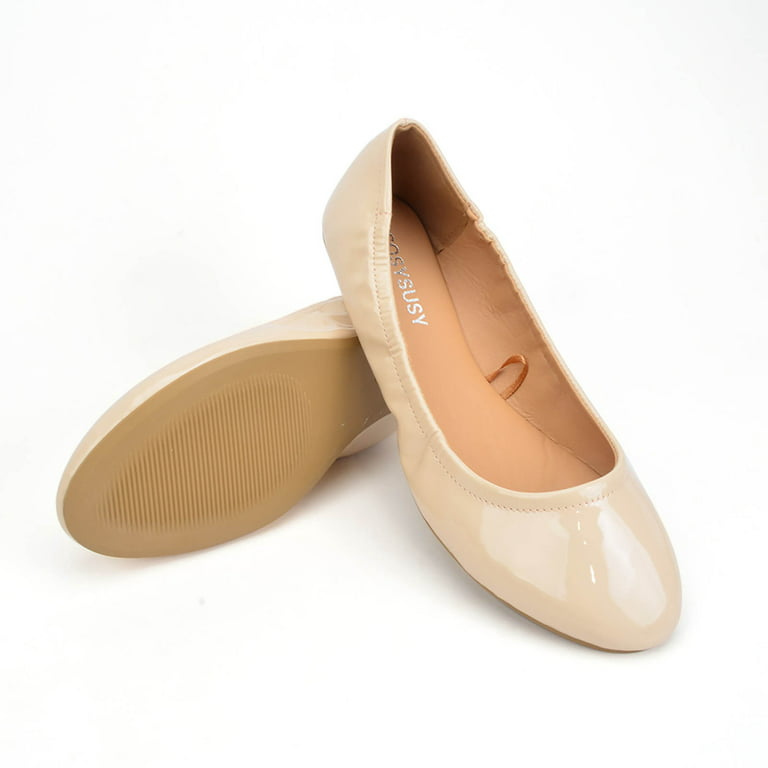 Women's Leather Ballerinas Shoes, Women's Square Toe Shoe