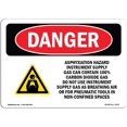 thumbnail image 1 of OSHA Danger Sign - Asphyxiation Hazard Instrument | Vinyl Label Decal | Protect Your Business, Construction Site,, 1 of 5