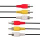 thumbnail image 4 of Cable de extensión de audio y video compuesto de 3 RCA a 3 RCA, cable AV, amarillo, rojo y blanco, cable de carga tipo C para Android, 3 pies, 6 pies, lote de parches, 25 más largo, 10 pantallas, 4 of 8
