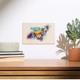 thumbnail image 2 of Austin, Texas, Bat, Watercolor Birch Wood Wall Sign (6x9 Rustic Home Decor, Ready to Hang Art), 2 of 5