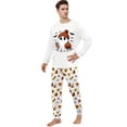 thumbnail image 3 of Family Matching Halloween Pajamas Set -2 Piece Halloween Ghost with Pumpkin Print Long Sleeve Top & Pants Sleepwear for Family Halloween Nights White Pajamas for 3XL Pjs, 3 of 5