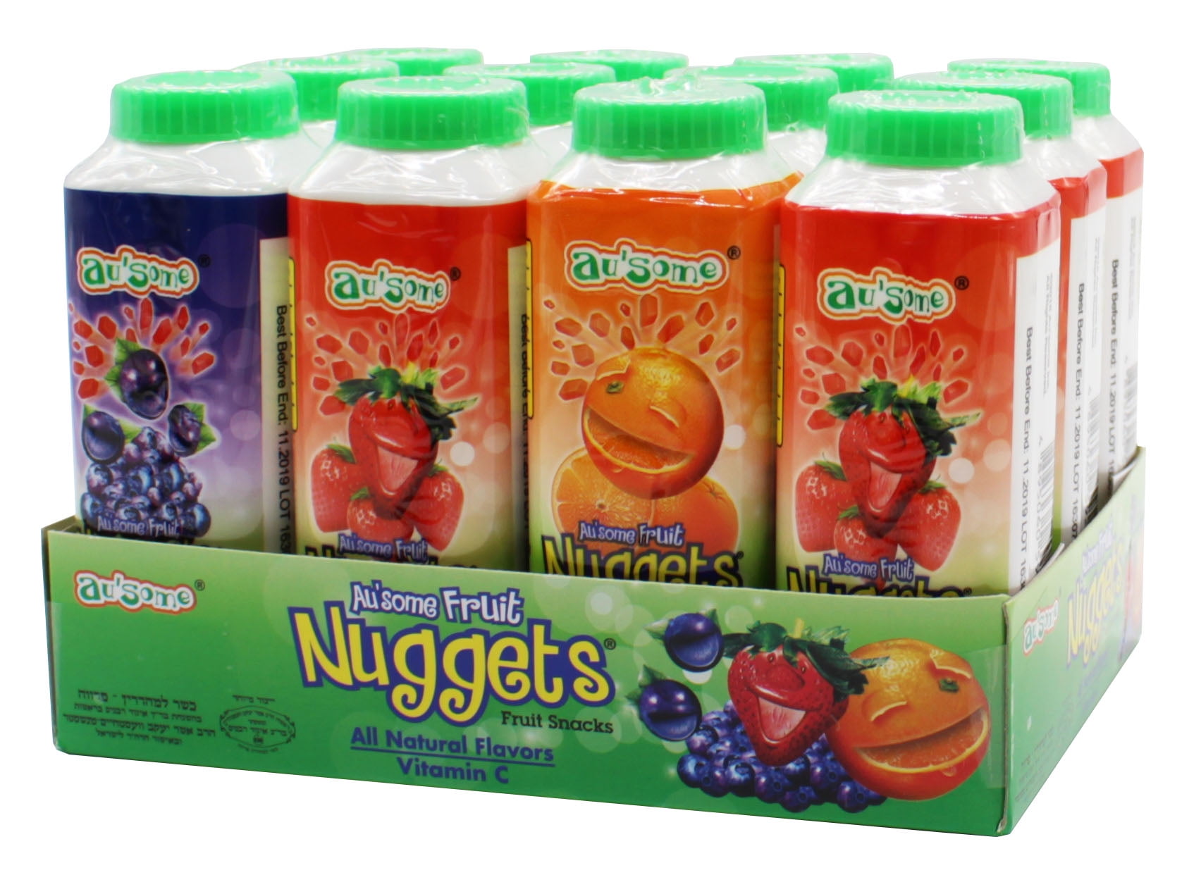 Au'some Kosher Mini Juice Nuggets,Variety Pack Set of 12/ 1.5oz