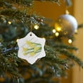 thumbnail image 7 of 3drose, Yellow Callas Lillies, 3 inch Snowflake Porcelain Ornament, 7 of 7
