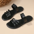 thumbnail image 4 of Censtreet Women's Flat Sandals Fashion Slides With Soft Leather Slippers for Summer, 4 of 9
