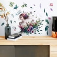 thumbnail image 1 of Adhesivo de pared autoadhesivo de PVC con forma de hermosa niña con flores, 1 of 2