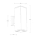 thumbnail image 3 of Aplique de pared para exteriores, IP44, color negro, 2 luces E27, 10W, 3 of 5