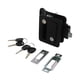 thumbnail image 1 of Cerradura de puerta para RV, cerradura de puerta de entrada para remolque de viaje con cerrojo de paleta (negro), manija de pestillo de puerta para RV con 4 llaves, cerradura de puerta de remolque para RV, remolque de viaje, caravana, cerradura de panel de pestillo para manija de caravana Rojo Verde, 1 of 4