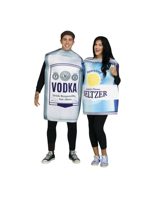 Fun World Vodka & Soda Multi-Color Halloween Couple Costume Regular Unisex Adult