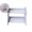 Light Blue, variant on Double-Layer Folding Plastic Storage Rack for Cosmetics Jewelry, Blue, 8.46x7.87"s