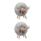 thumbnail image 3 of Paquete de 12 posavasos resistentes al calor Inteprter forma de animal Negro Blanco Gris, 3 of 6
