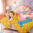 thumbnail image 3 of Manfei Colorful Axolotl Queen Comforter Set,Cartoon Amphibian Comforter Sets Queen,Pink Reversible,3 Pieces,1 Comforter and 2 Pillowcases, 3 of 7