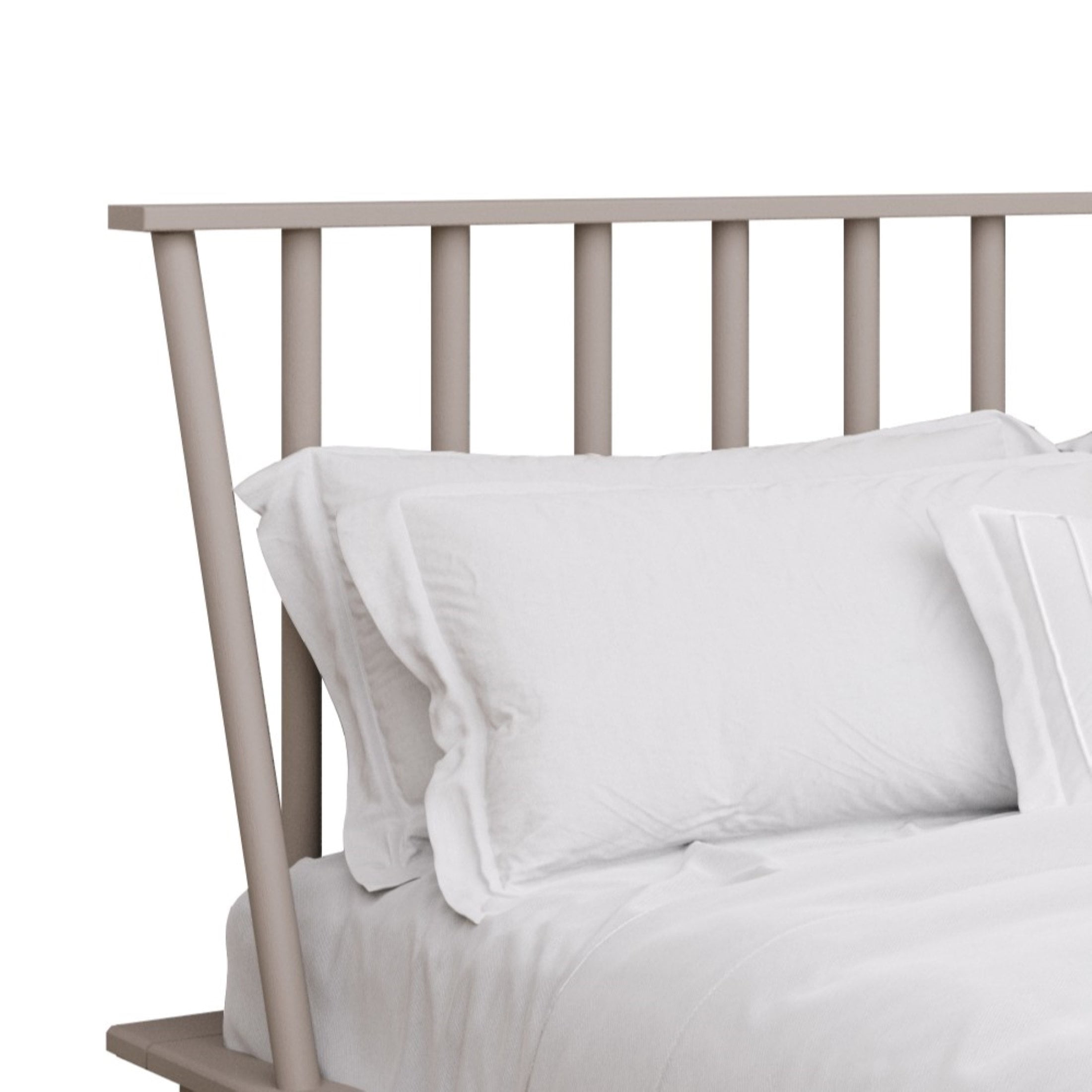Castle Place Vintage Spindle Wooden Queen Platform Bed, White