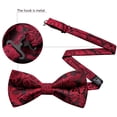 thumbnail image 4 of Conjunto de pajarita Barry.Wang de seda floral preanudada, formal, rojo, 4 of 5