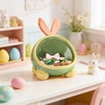 thumbnail image 2 of SIYTUAU Rabbit Shaped Desktop Storage Box Small Household Dining Table And Bedside Multi Functional Snack Organizer Plastic Material Green, 2 of 7
