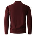 thumbnail image 4 of pstuiky hombres de manga larga, Suéter de punto cálido de color sólido de moda informal para hombre, manga larga, top redondo Tops de hombre xxl, 4 of 6