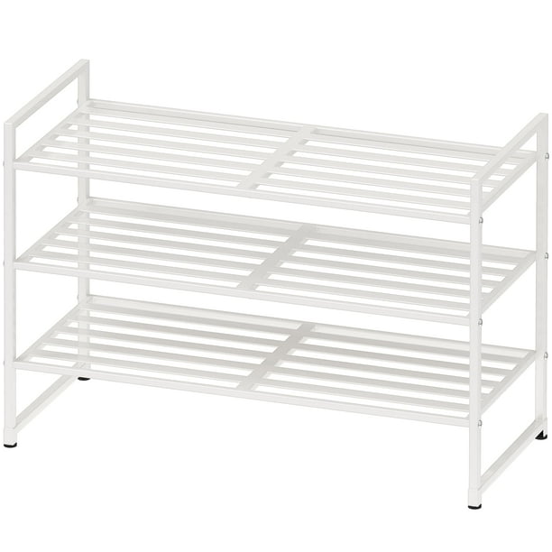 Simple Houseware Estante organizador apilable para zapatos de 3 niveles, color blanco