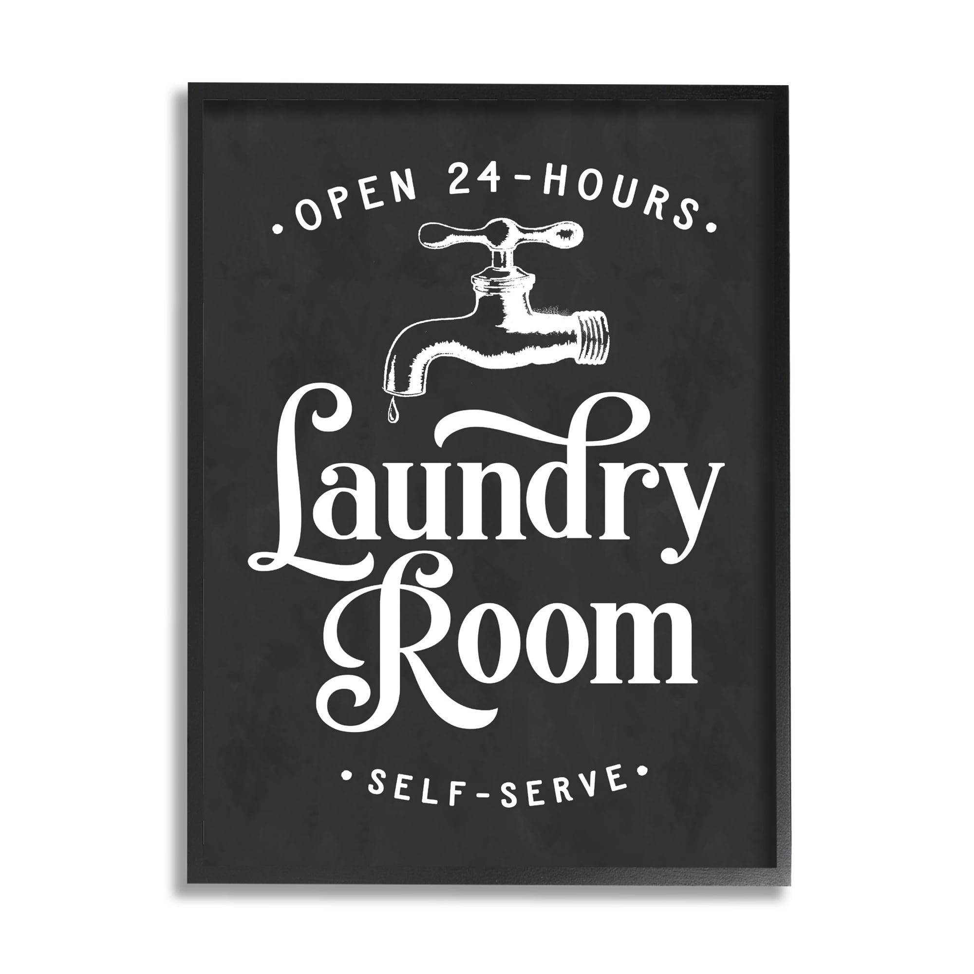 Stupell Home Décor Industries Laundry Room Self-Service Sign Vintage ...