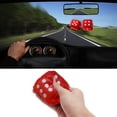 thumbnail image 3 of HSHDLDF 1Pair Fuzzy Plush Dice,Fluffy Dice Hanging for Car Rearview Mirror Decoration Hanging Ornament Retro Square Plush Dice with Dots for Car Interior Decoration (Red), 3 of 6
