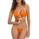 thumbnail image 1 of Conjunto de Bikini Acolchado sin Mangas, Traje de Baño de Corte Alto para la Playa Y la Piscina, 1 of 9