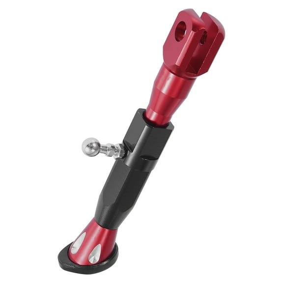 Universal Adjustable Motorcycle Scooter Kickstand Side Support Stand Set CNC Aluminum Alloy Red Black
