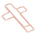 thumbnail image 4 of 100PCS Cross Paper Clips Rose Gold Metal Paper Clamps for Document Note Sorting and Organizing, 4 of 4