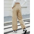 thumbnail image 3 of Women High Waisted Cargo Pants with 4 Pockets Drawstring Wide Leg Pants Y2K Baggy Trousers, 3 of 6