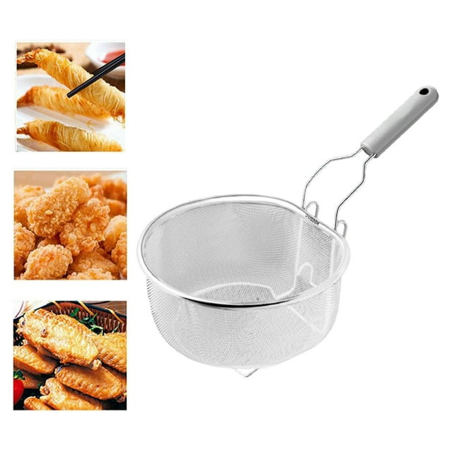 Elodie Deep Fryer Basket Cookware Multipurpose Frying Serving Food with Portable Handle S