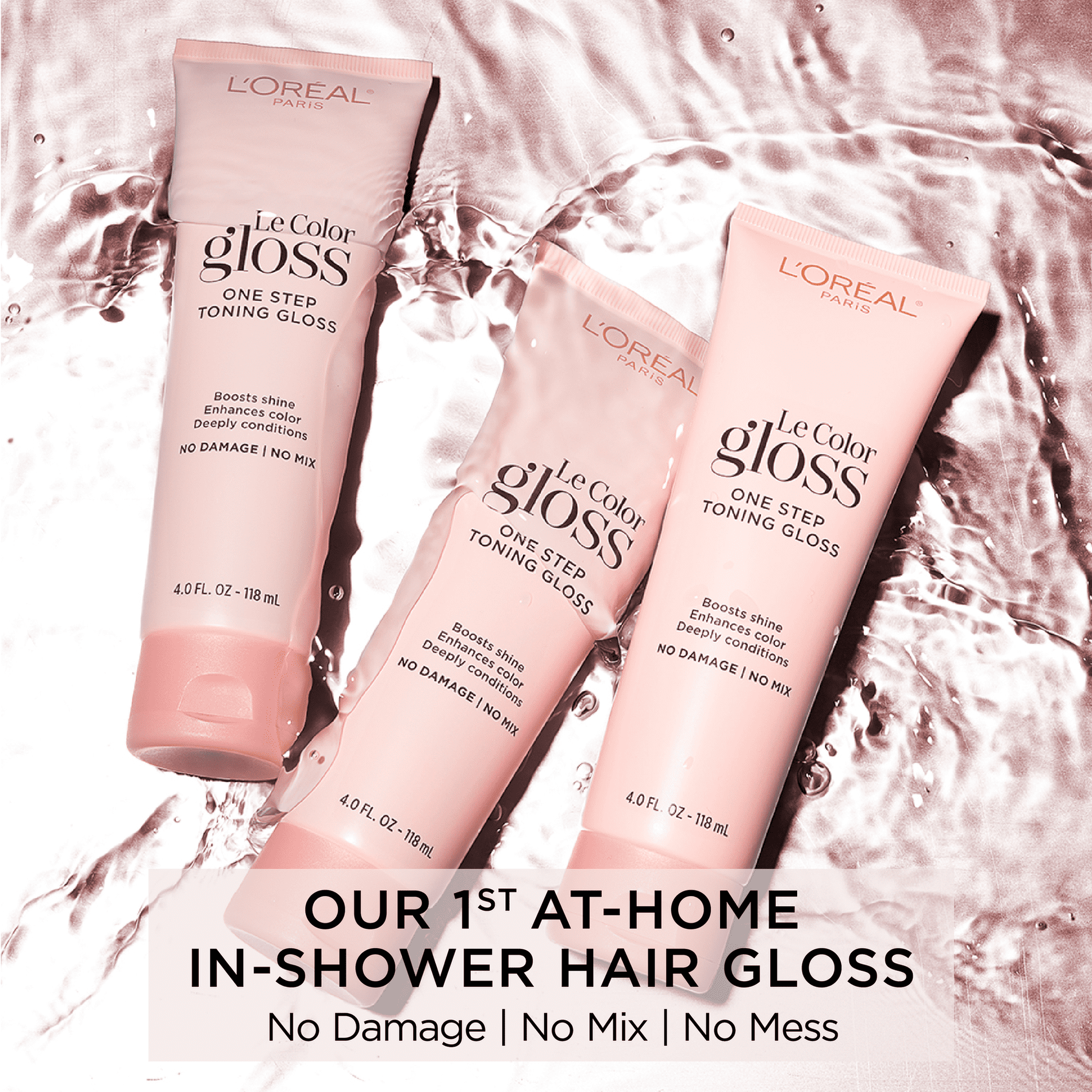 L'Oreal Paris Le Color Gloss One Step In-Shower Toning Gloss Hair Color, Cool Blonde, 4 fl oz
