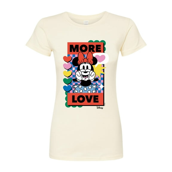 Disney - Minnie Mouse - More Love - Juniors Fitted Graphic T-Shirt