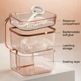 thumbnail image 3 of Denture Case, Denture Bath Box, Denture Cup with Strainer, Potable Travel Size Toothbrush Box, 3 of 5