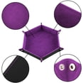 thumbnail image 2 of 4 Pcs Plateau à dés Hexagonal Support Roulant en Cuir PU, 2 of 4